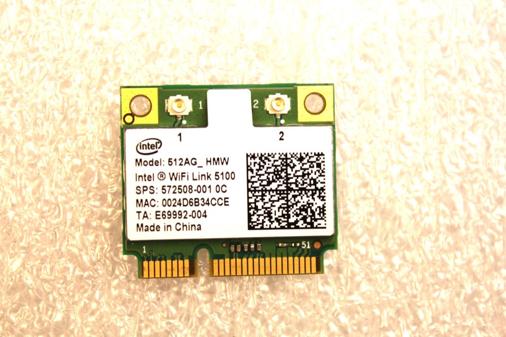 Плата INTEL 5100 512AG_HMW WIFI 802.11 HALF-MINI PCI-EXPRESS WIRELESS CARD 572508-001 — фото 1