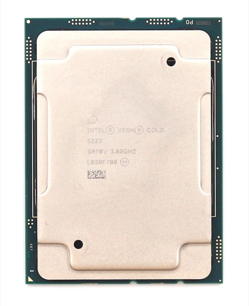 Процессор Intel Xeon Gold 5222 3.8GHz Quad-Core 16.5MB LGA3647 Processor P/N: SRF8V Tested — фото 1