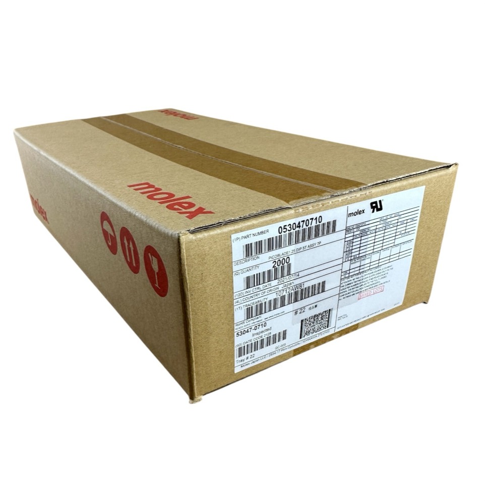Разъём Molex PicoBlade 53047-0710, вертикальный, 7 контактов, шаг 1,25 мм — фото 1