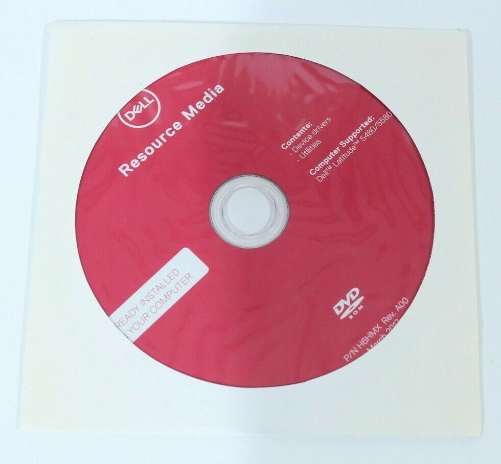 Оптический привод DELL Latitude 5480 5580 Resource Media DVD Drivers Utilities KJ0MW — фото 1