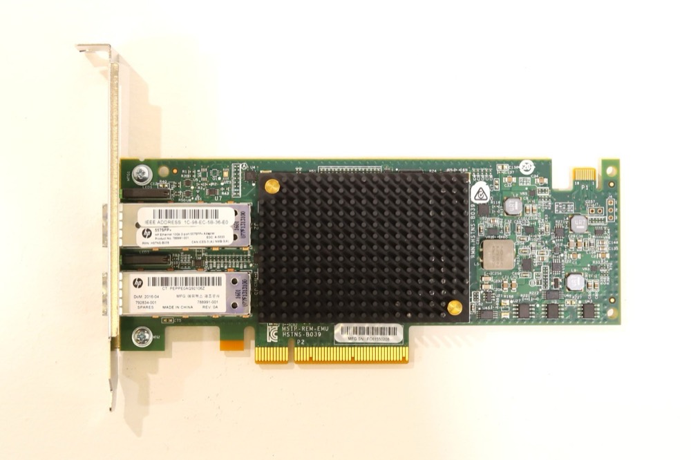 Трансивер HP 557SFP+ Dual-Port 10GbE SFP+ PCIe Gen3 x8 Network Adapter P/N: 792834-001 — фото 3
