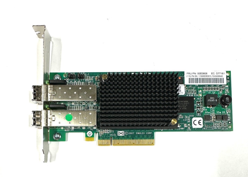 Трансивер IBM Feature 577D 00E0806 8Gb 2 Port FC PCI-e Full Height HBA + SFP Transceivers — фото 1