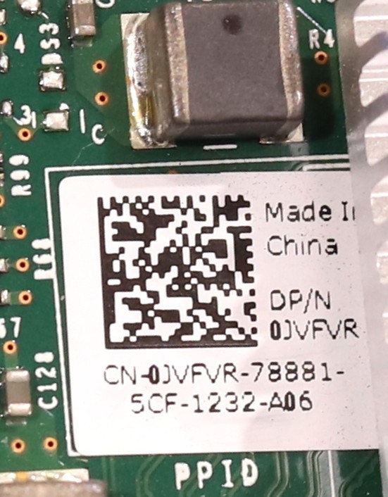 Плата Dell Broadcom 57810S-K 2-Port 10GB PCIe x8 Network Daughter Card Dell P/N:0JVFVR — фото 3