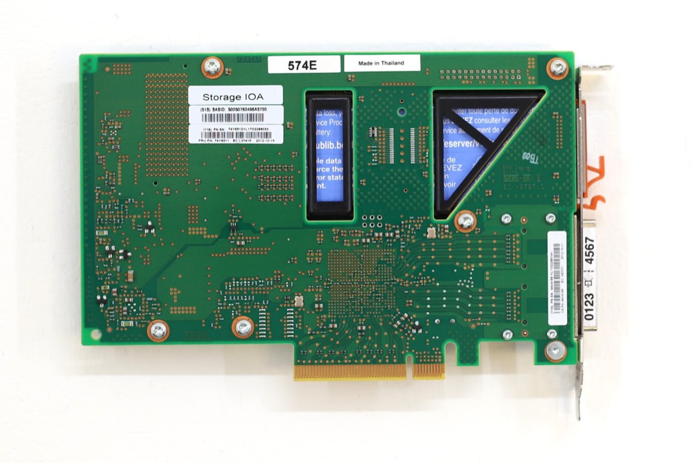 RAID/HBA-контроллер IBM 5903 Dual-Port 3GbE PCIe SAS RAID Controller W/380MB Cache FRU: 74Y6511 — фото 3