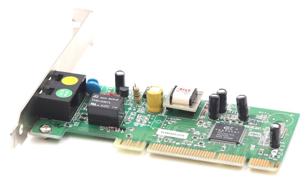 Сетевая карта Conexant Dual-Port Laptop Network Card P/N: 5RJMM01BAMI-515A Tested Working — фото 1