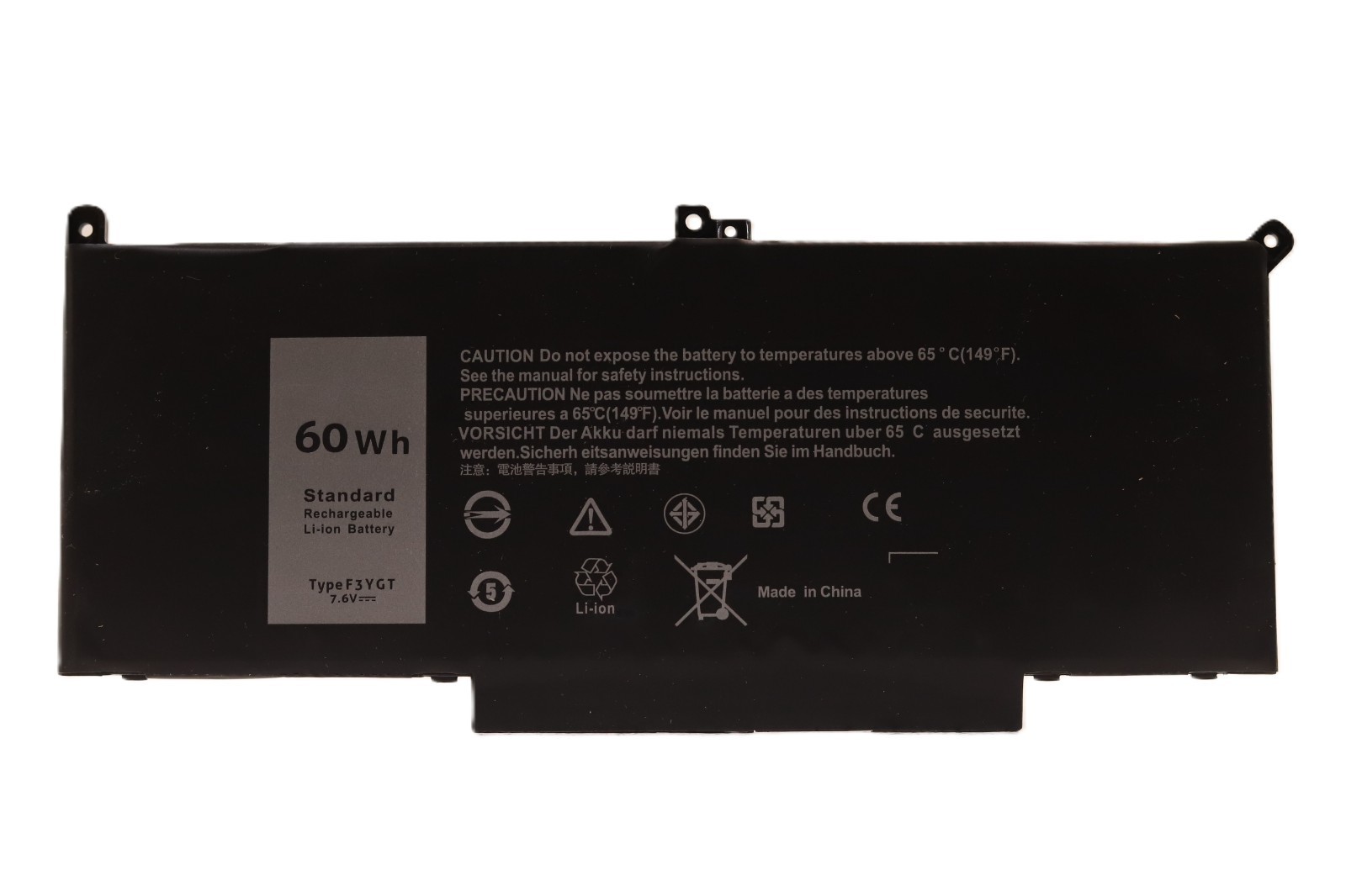 Батарея Replacement Dell 60Wh 4-Cell 7.6V Standard Li-ion Laptop Battery P/N: F3YGT — фото 2
