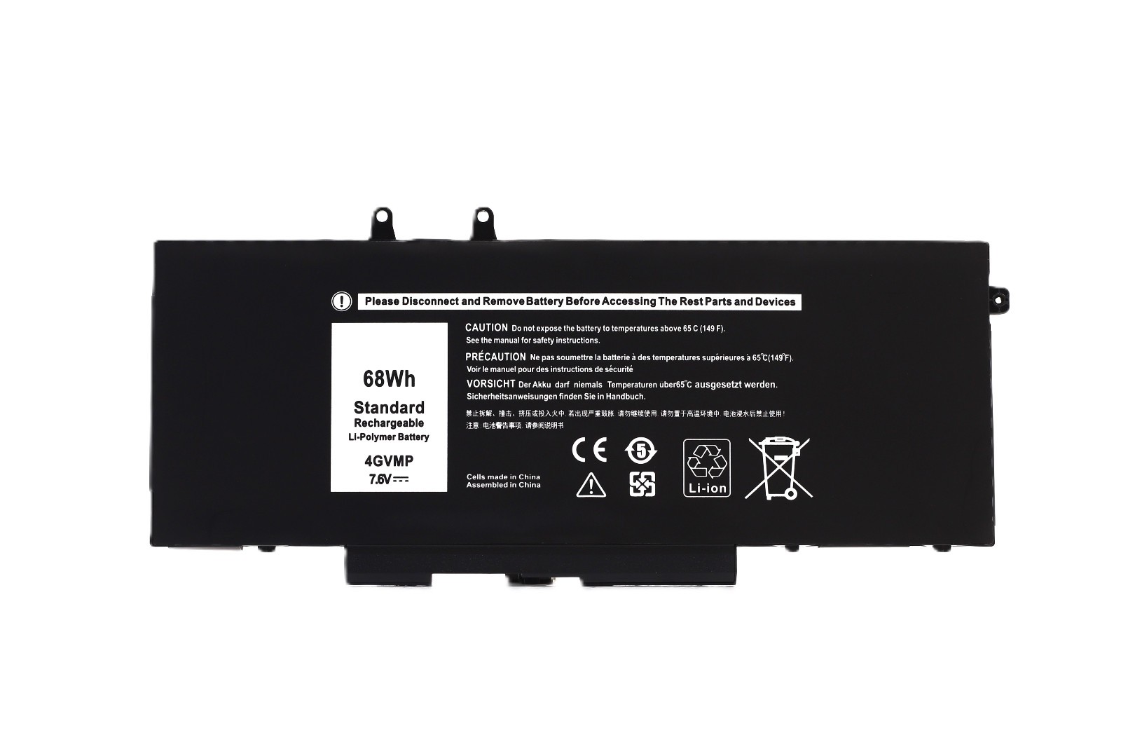 Батарея Dell 7.6V 68Wh Rechargeable Li-Polymer Battery for Latitude Dell P/N: 4GVMP New — фото 3