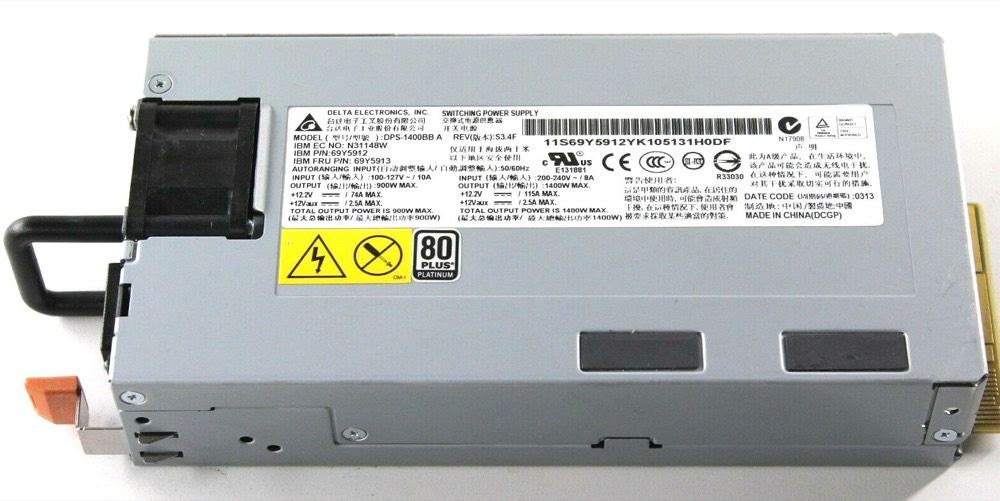 Блок питания IBM 69Y5913 1400W x3750 M4 (FC A2A6) 80+ Platinum PSU DPS-1400BB A — фото 1