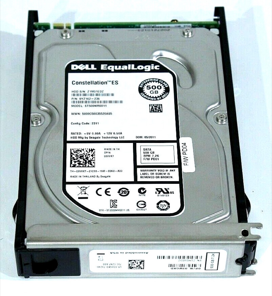 Жёсткий диск 6VVK7 DELL EqualLogic 500GB 7.2K SATA 3.5 Hard Drive w/Tray — фото 1