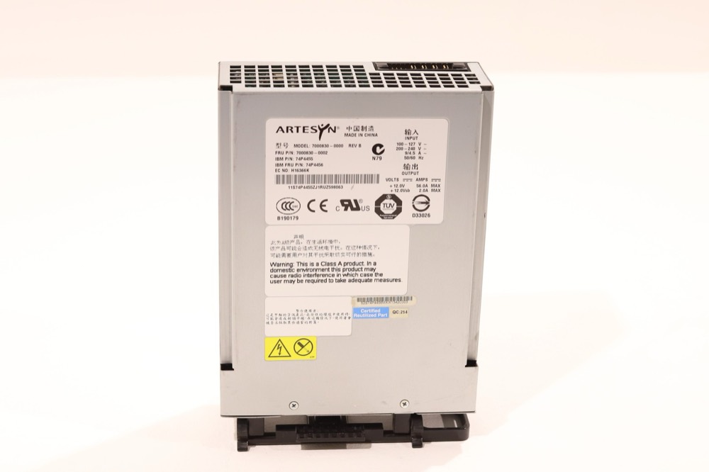 Блок питания IBM 7000830-0000 670W Server Redundant Power Supply FRU P/N: 74P4456 Tested — фото 2