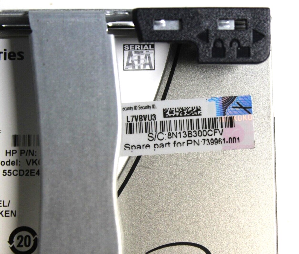 SSD-накопитель 739961-001 HP 600GB SATA III 6Gb/s VE QR Intel SSD DC S3500 Series 2.5" — фото 1