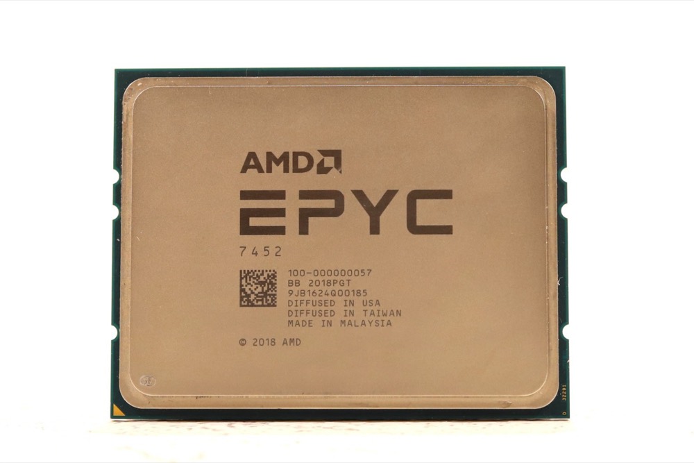 Процессор AMD Epyc 7452 32-Core 64-Thread Socket SP3 CPU Dell Locked P/N: 100-000000057 — фото 1