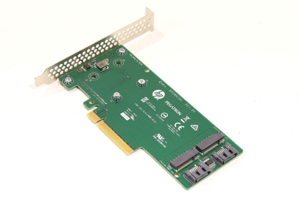 Райзер HPE SATA M.2 Dual Drive PCIe High-Profile Riser Card P/N: 759505-001 Tested — фото 1