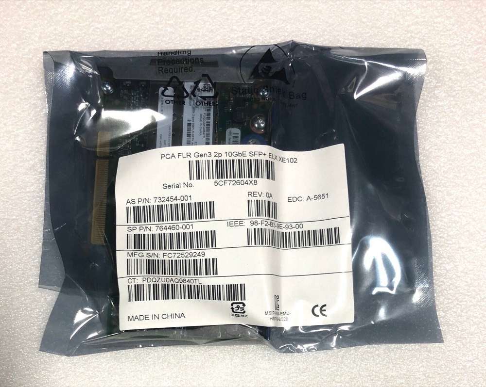Трансивер HPE 764460-001 732454-001 10GB 2Port Flex Fabric 556FLR-SFP+ Adapter Card new — фото 1