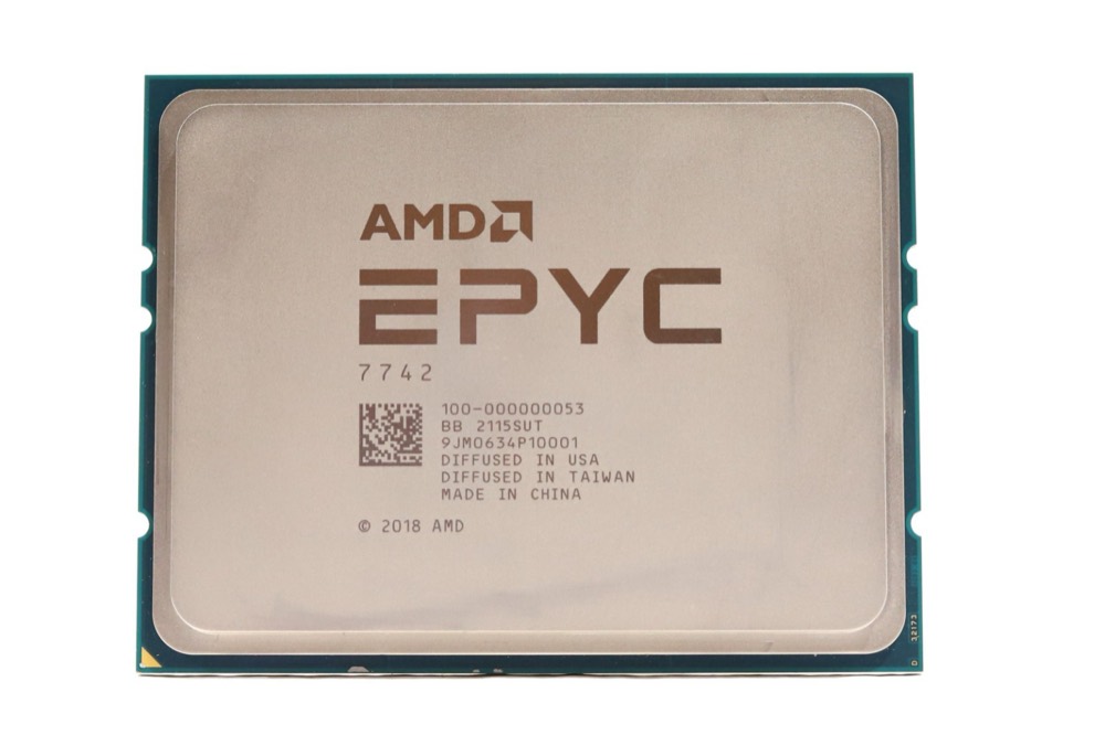 Процессор AMD EPYC 7742 2.25GHz 64-Core 128-Threads 256MB SP3 Dell CPU P/N: 100-000000053 — фото 1