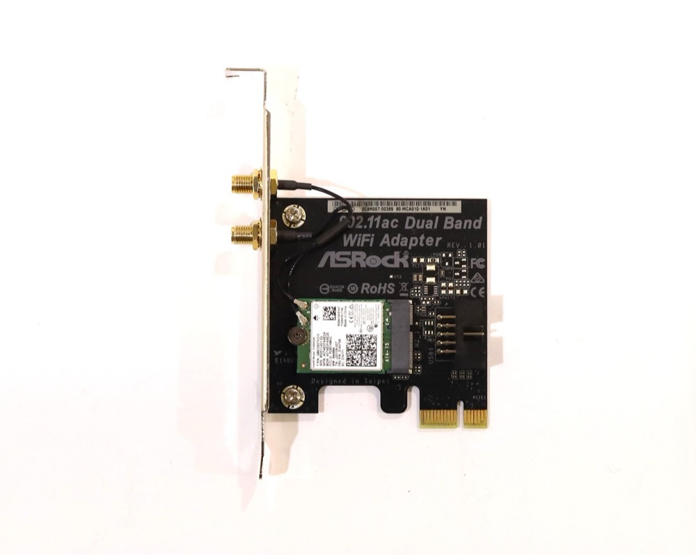 Адаптер ASRock 802.11ac Dual-Band PCI-Express Wi-Fi Adapter P/N: 80-MCA010-1A01 Tested — фото 2