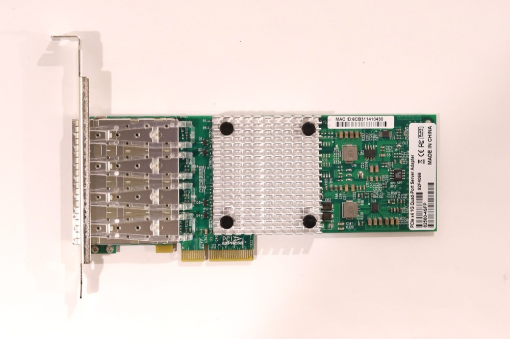 Трансивер Intel 82580 Quad-Port Gigabit SFP+ PCIe Network Adapter P/N: 82580-4SFP Tested — фото 2