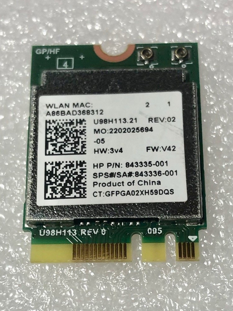 Компонент 843336-001 New HP Realtek RTL8188EE 802.11b/g/n NGFF AW-NE259NF U98H113.21 — фото 1
