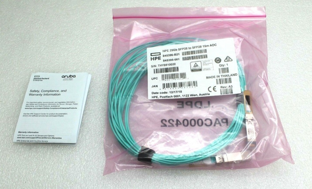 Трансивер 845396-B21 HP 845395-001 25Gb SFP28 to SFP28 15m Active Optical Cable — фото 1