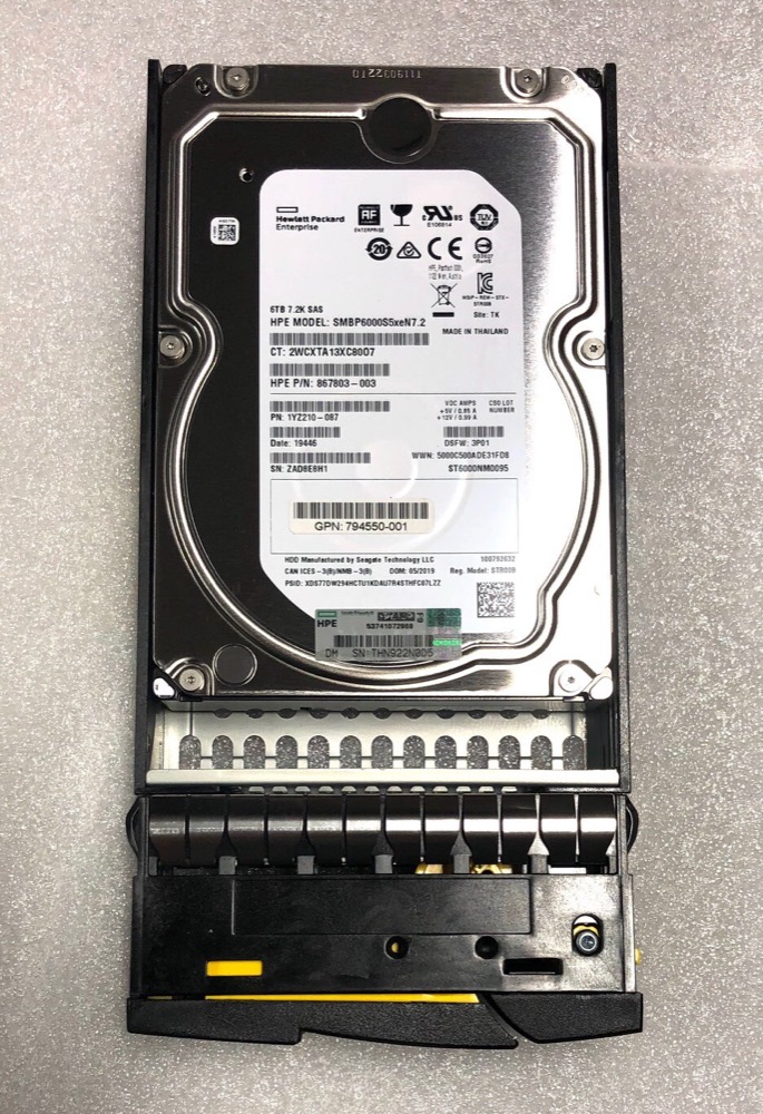 Жёсткий диск HP 871860-001 6TB SAS 7.2K Hard Drive ST6000NM0095 794550-001 867803-003 — фото 1