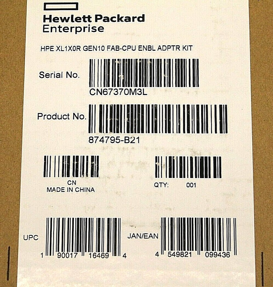 Трансивер 874795-B21 HPE XL1x0r Gen10 Fab-CPU 879844-001 879850-001 qsfp+1 CARD new KIT — фото 1