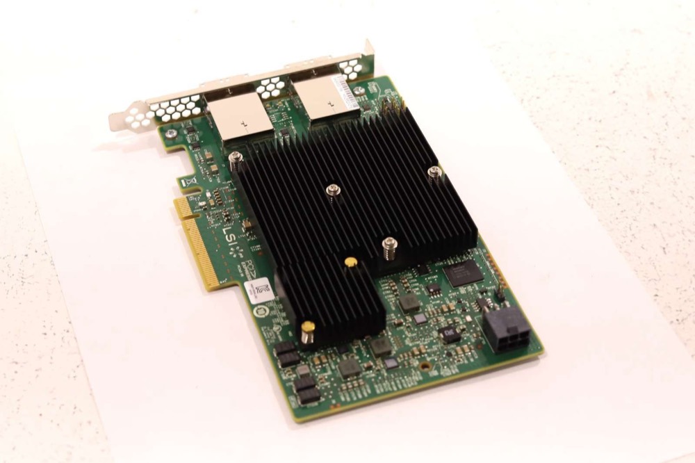 Контроллер HBA-адаптер LSI 9300-16e SAS 12 Гбит/с PCIe x8 16 внешних портов (H3-25520-01E) — фото 1