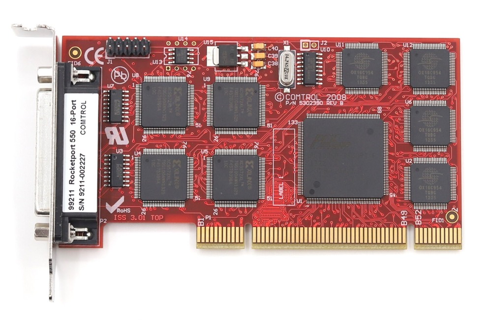 Плата Comtrol 99211 Rocketport 550 16-Port Card P/N: 5302390 Tested Working — фото 2