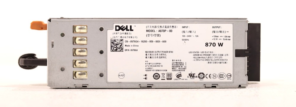 Блок питания New ListingDell A870P-00 870W 80-Plus Platinum Power Supply Dell P/N: 0VT6G4 Tested Working — фото 3