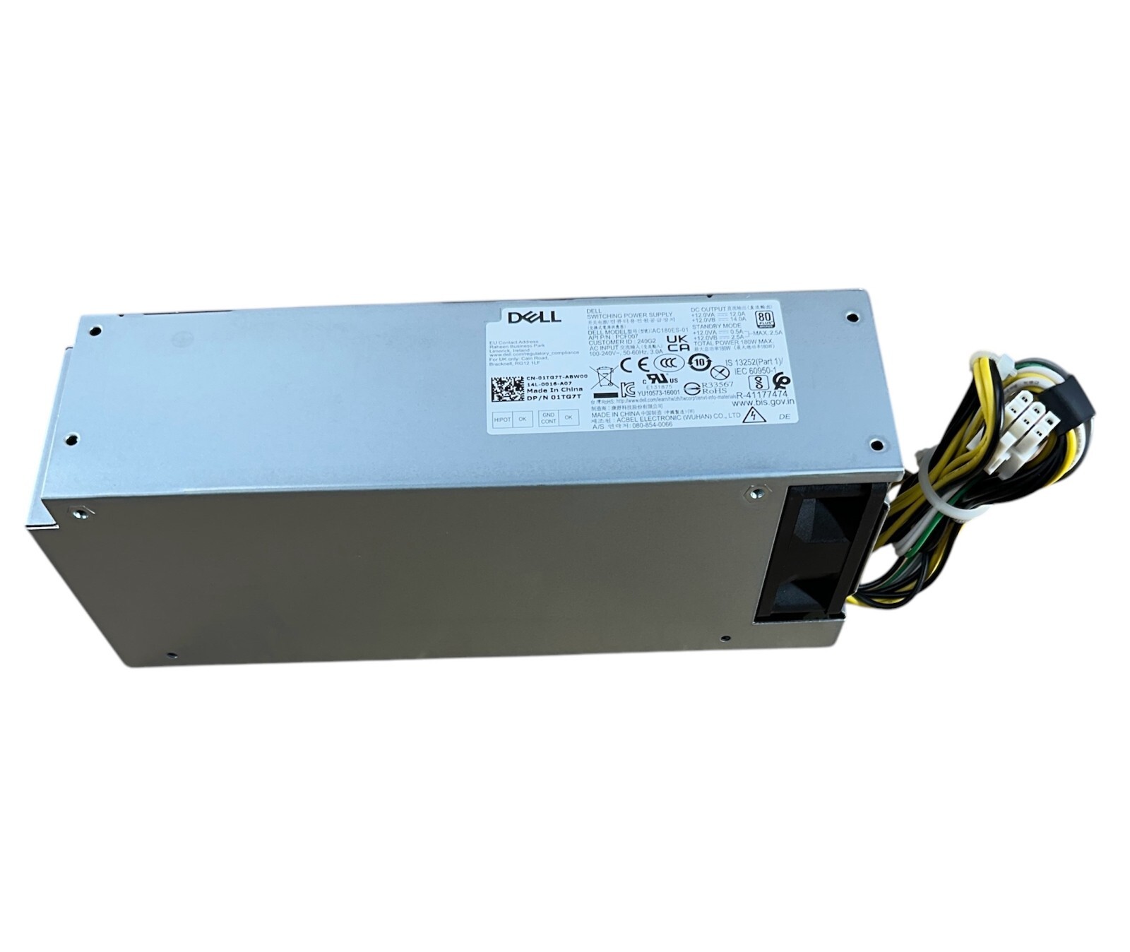 Блок питания AC180ES-01 Dell OptiPlex 180W 3050 3040 5050 5040 7050 7040 SFF PSU 1TG7T 01TG7T — фото 1