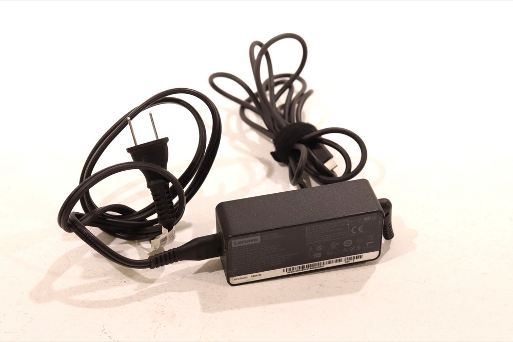 Адаптер Lenovo ADLX45YDCD2D 45W USB-C Laptop Power Adapter W/Power Cord FRU P/N: 02DL119 — фото 2