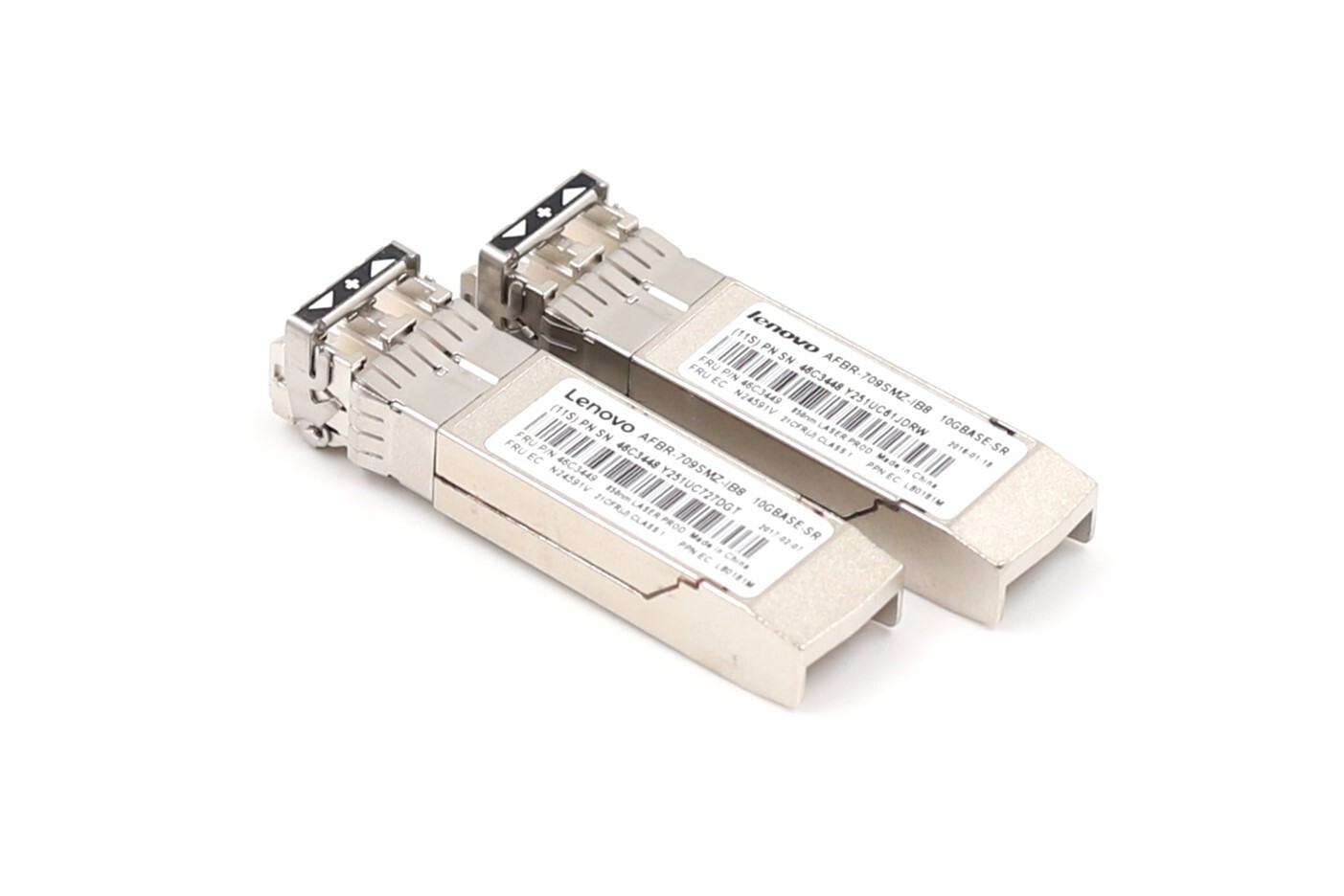 Трансивер Lot of 2 Lenovo AFBR-709SMZ-IB8 10GB SFP+ Transceiver Module FRU P/N: 46C3449 — фото 1