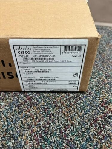 Точка доступа Cisco Aironet 2802E Wi-Fi 5 Wave 2, внешние антенны, домен B (AIR-AP2802E-B-K9) — фото 2