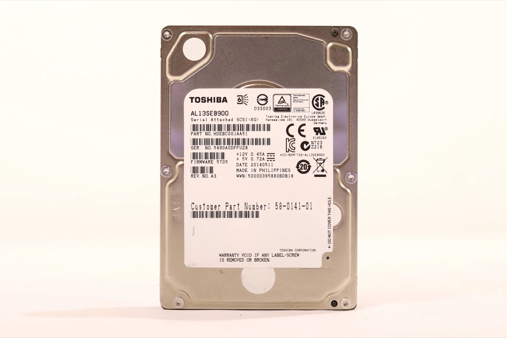 Жёсткий диск Cisco AL13SEB900 900GB 2.5" 6Gb/s 10K RPM SAS Hard Drive P/N: 58-0141-01 Tested — фото 1