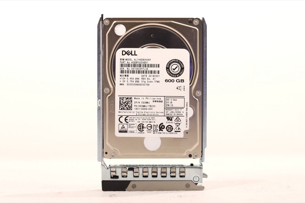 Жёсткий диск Dell AL14SEB060NY 600GB 2.5" 12Gb/s 10K RPM SAS Hard Drive W/Caddy P/N: 0G3MWJ — фото 1