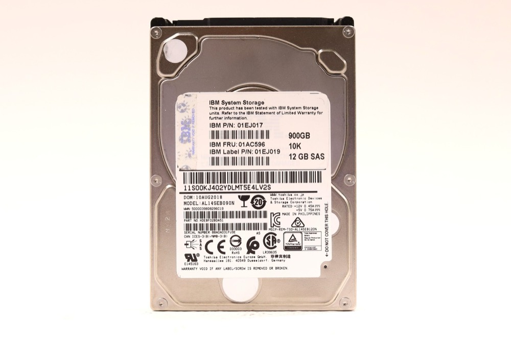 Жёсткий диск IBM AL14SEB090N 900GB 2.5" 12Gb/s 10K RPM SAS Hard Drive FRU P/N: 01AC596 Tested — фото 1