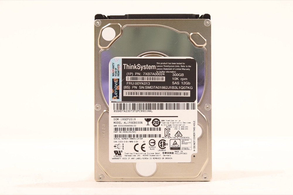 Жёсткий диск Lenovo AL15SEB030N 300GB 2.5" 12Gb/s 10K RPM SAS Hard Drive FRU P/N: 00YK013 — фото 1