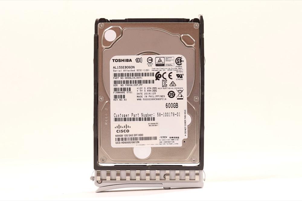 Жёсткий диск Cisco AL15SEB060N 600GB 2.5" 12Gb/s 10K RPM SAS HDD W/Caddy P/N: 58-100178-01 — фото 1