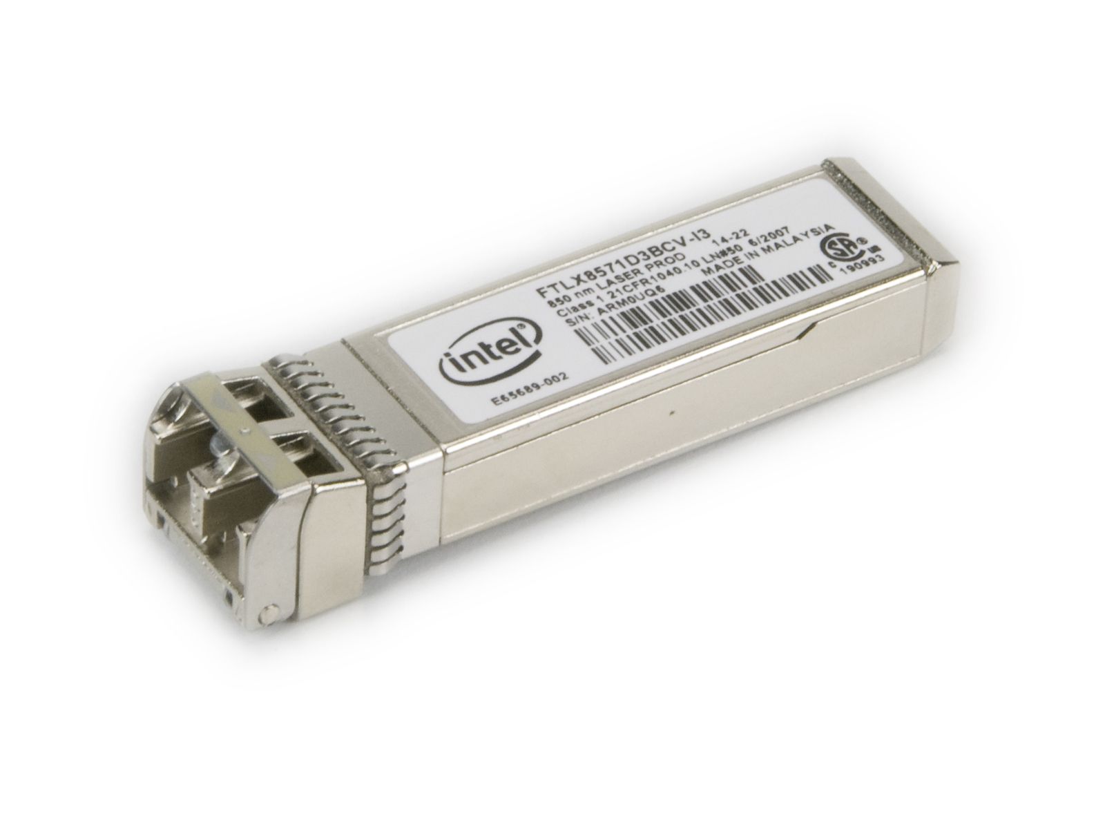 Трансивер Supermicro 10G/1G Ethernet 10GBase-SR 1000Base-SX Dual Rate SFP+ 850nm LC Transceiver (AOC-E10GSFPSR) — фото 1