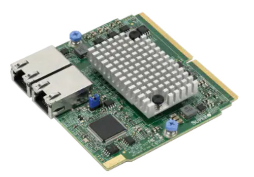 Плата расширения Supermicro AOC-GTG-B2T Grand Twin I/O card 2-Port 10GbE RJ45, Broadcom BCM57416 — фото 1