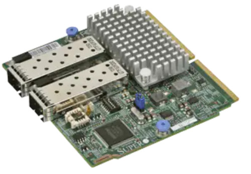 Плата расширения Supermicro AOC-MTGN-I2SM SIOM 2-port 10G SFP+, Intel 82599ES with 1U bracket — фото 1