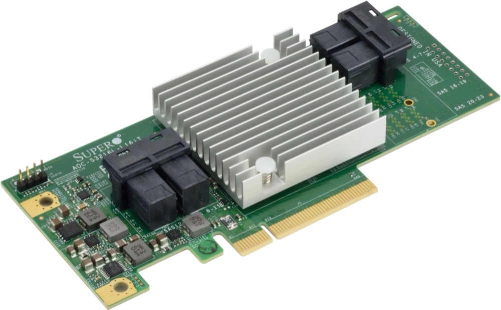 Аксессуар Supermicro 12Gb/s 16-Port SAS/SATA Internal Host Bus Adapter (AOC-S3216L-L16IT-P) — фото 1