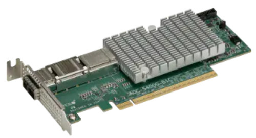 Плата расширения Supermicro AOC-S400G-B1C Std LP 1-port 400G QSFP56DD Broadcom BCM57600 — фото 1