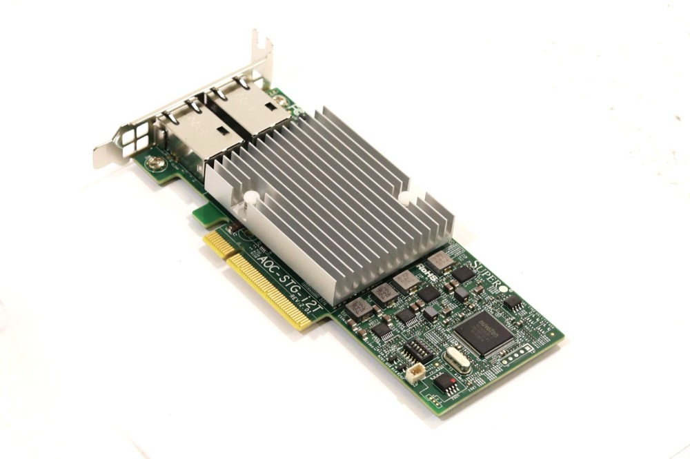 Адаптер SuperMicro AOC-SGP-i2T Dual-Port 10GbE PCIe Network Adapter P/N: E157872 Tested — фото 1