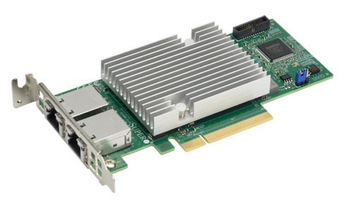 Плата расширения Supermicro AOC-STG-B2T Standard LP 2-port 10Gbase-T, Broadcom 57416 — фото 1