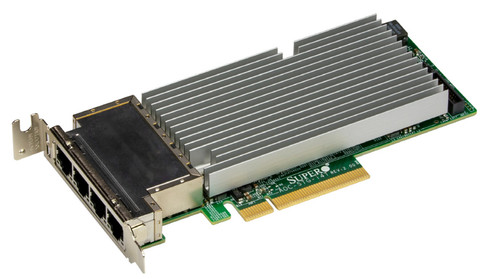 Плата расширения SuperMicro AOC-STG-I4T Std LP 4-port 10G RJ45, Intel XL710+ X557 — фото 1
