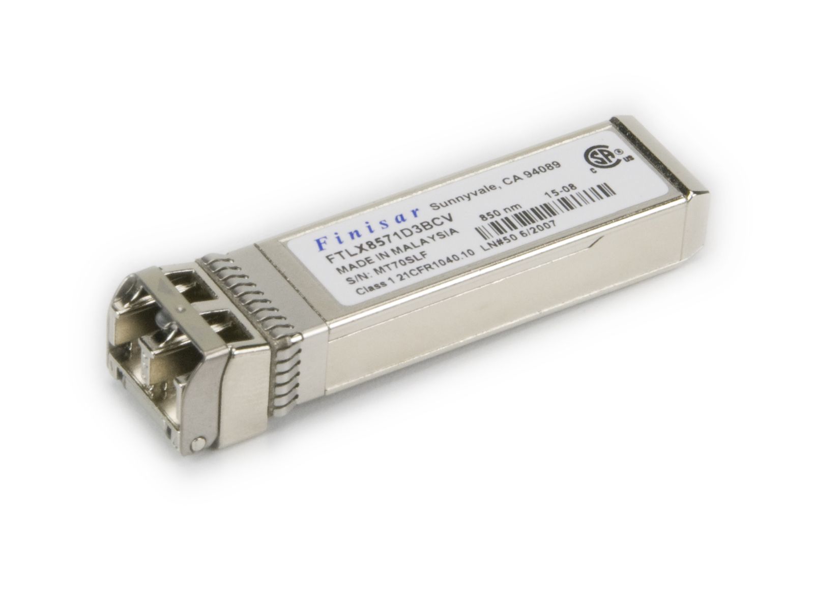Трансивер Supermicro 10G/1G Ethernet 10GBase-SR/SW 1000Base-SX Dual Rate SFP+ 850nm LC Transceiver (AOC-TSR-FS) — фото 1