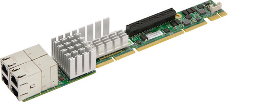 Плата расширения Supermicro AOC-UR-I4XT 1U Ultra 4-port 10G RJ45, 1x PCI-E 3.0 x8 (internal) — фото 1