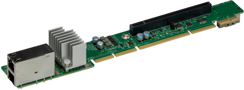 Плата расширения Supermicro AOC-URG4N4-B2XT 1U Ultra Riser 2-port 10GbE RJ45, Broadcom BCM57416 — фото 1