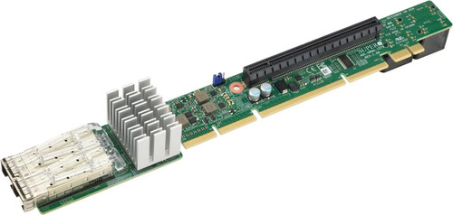 Плата расширения Supermicro AOC-URN4-I2TS 1U Ultra Riser 2-port 25GbE SFP28, based on Intel — фото 1