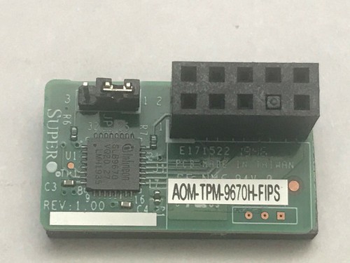 Комплектующая SuperMicro AOM-TPM-9670H-FIPS Horizontal TPM 2.0 10-pin — фото 1